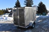 5' x 8' Rhino Single Axle Enclosed Cargo Trailer w/ Barn Door & Side Door