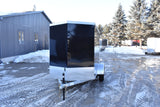 5' x 8' Rhino Single Axle Enclosed Cargo Trailer w/ Barn Door & Side Door