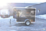5' x 8' Rhino Single Axle Enclosed Cargo Trailer w/ Barn Door & Side Door