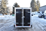 5' x 8' Rhino Single Axle Enclosed Cargo Trailer w/ Barn Door & Side Door