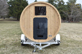 86" x 8' Single Axle Aluminum Cedar Wood Fired Sauna Trailer Aluminum Rims Speedway Trailers Guelph Cambridge Kitchener Ontario Canada