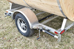 86" x 8' Single Axle Aluminum Cedar Wood Fired Sauna Trailer Aluminum Rims Speedway Trailers Guelph Cambridge Kitchener Ontario Canada