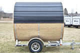 86" x 8' Single Axle Aluminum Cedar Wood Fired Sauna Trailer Aluminum Rims Speedway Trailers Guelph Cambridge Kitchener Ontario Canada