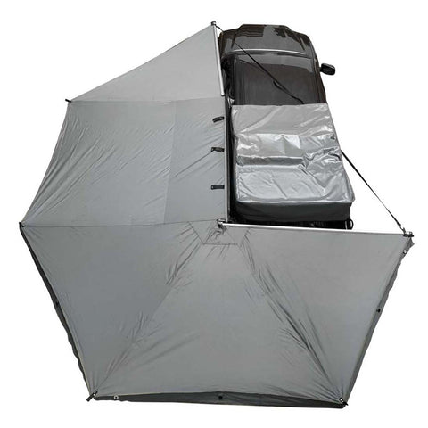 OVS HD Nomadic 270 Degree Awning - Dark Gray Awning with Black Cover (Driver Side)