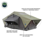 OVS N2S Nomadic 2 Standard Roof Top Tent Gray Body Green Rainfly