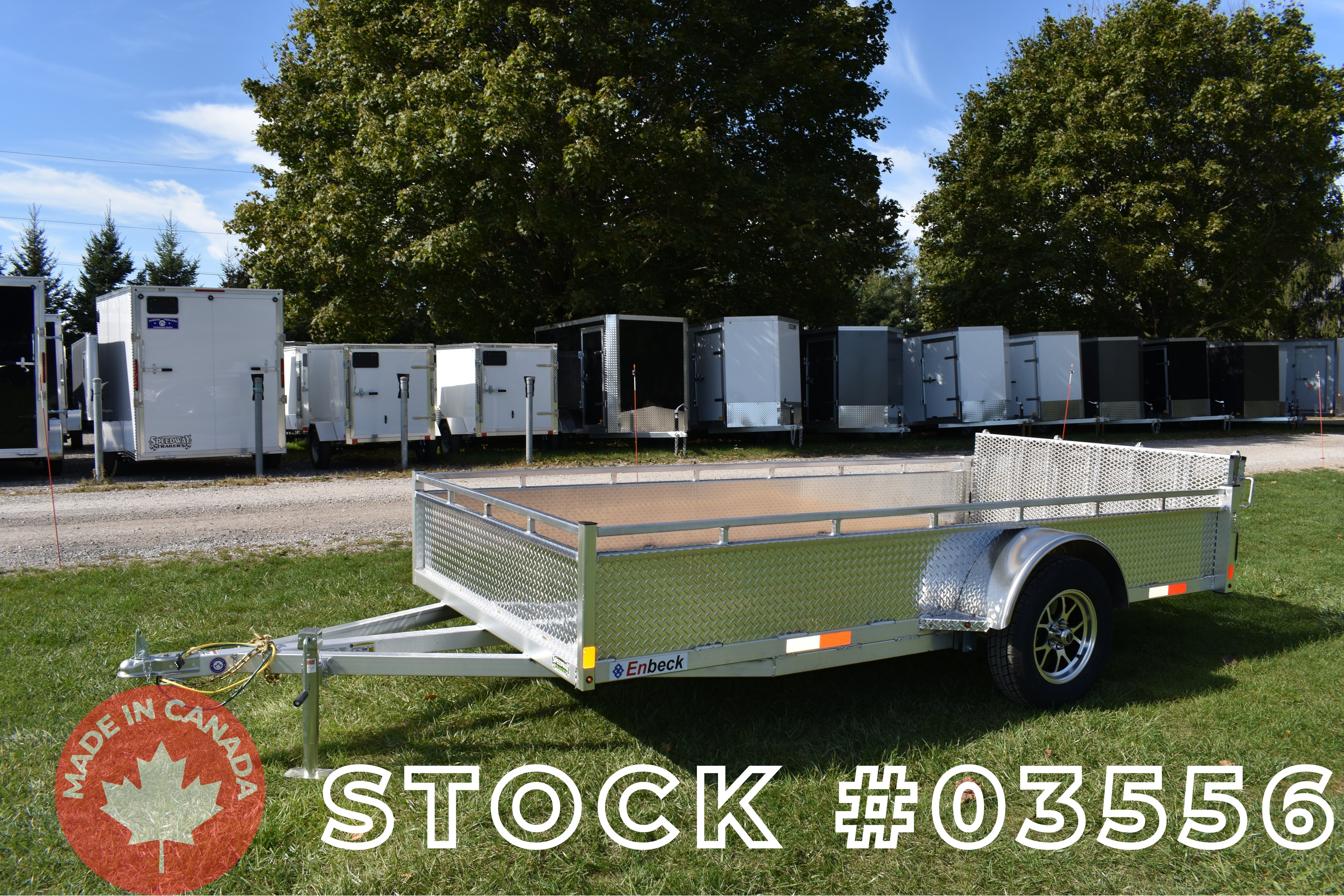 6' x 12' Enbeck Single Axle Aluminum Utility Trailer w/ Aluminum Rims & Bifold Gate (2026)
