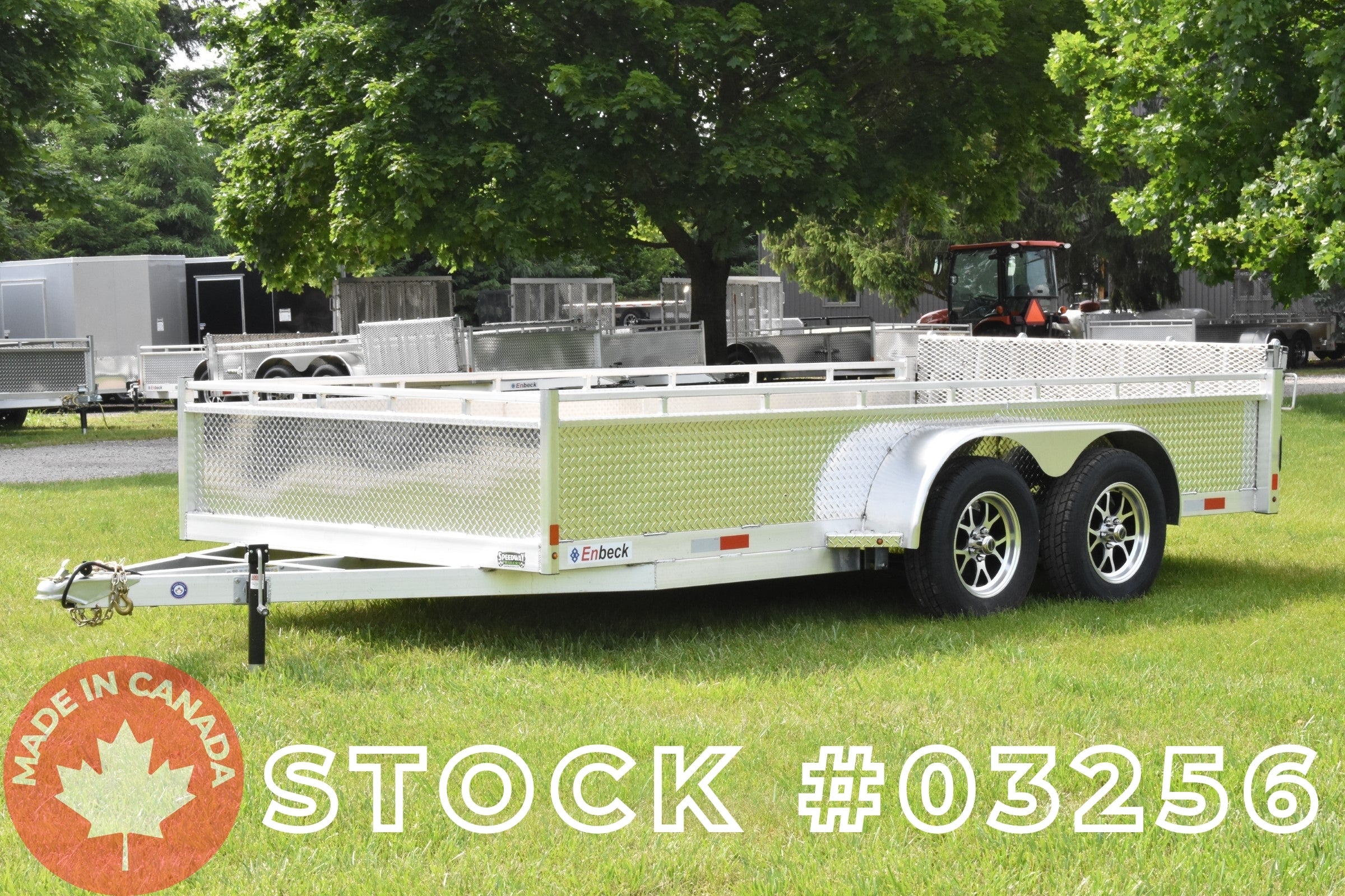 7' x 14' Enbeck Tandem Axle Aluminum Utility Trailer w/ Aluminum Rims & Bi-Fold Gate (2026)