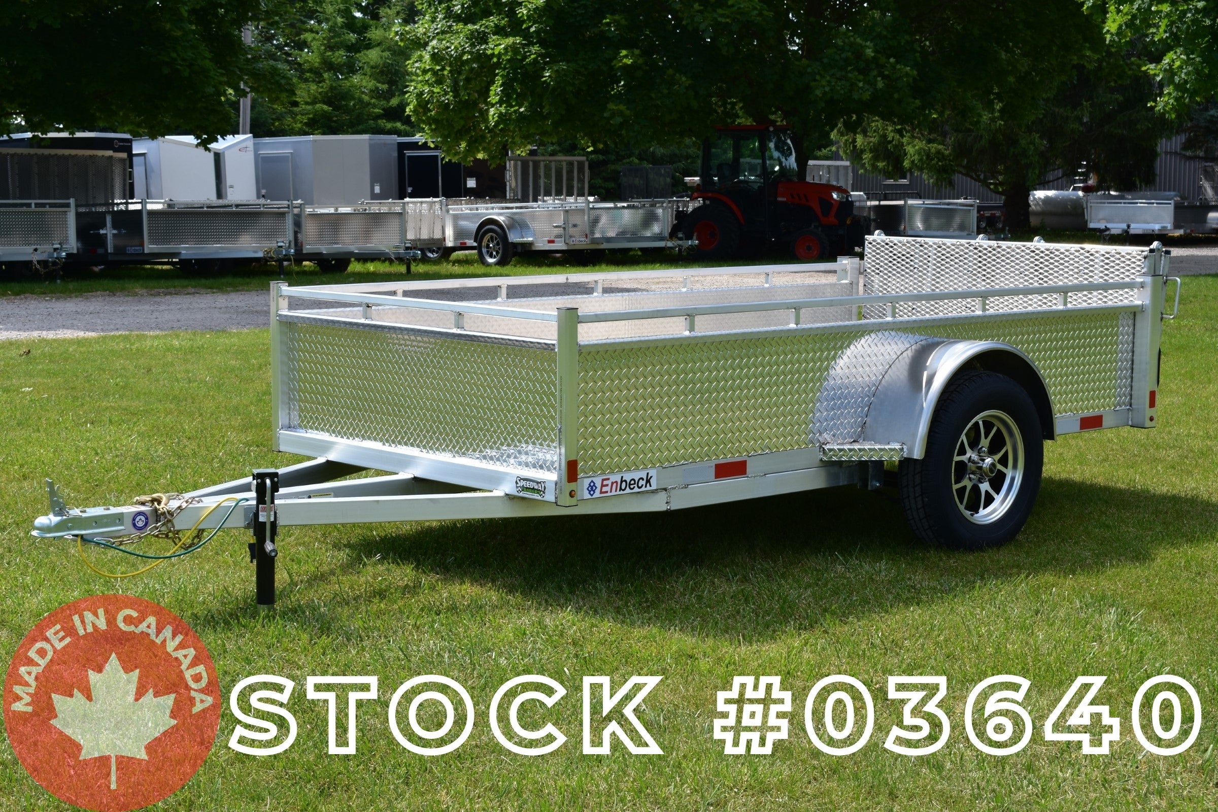 5' x 10' Enbeck Single Axle Aluminum Utility Trailer w/ Aluminum Rims & Bi-Fold Gates (2026)