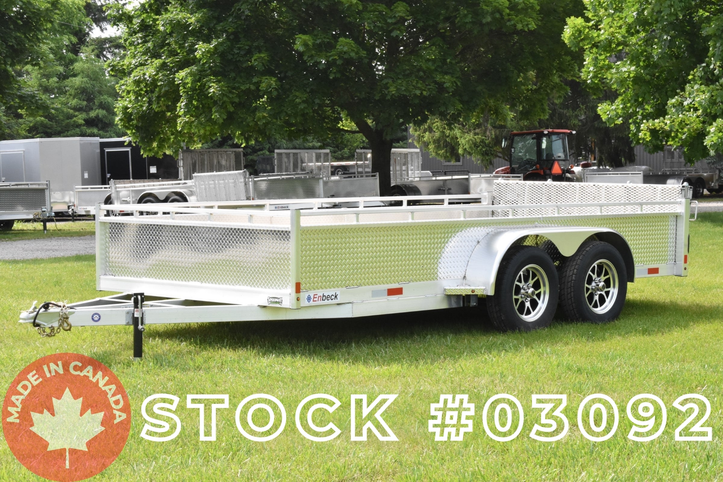 7' x 14' Enbeck Tandem Axle Aluminum Utility Trailer w/ Aluminum Rims & Bi-Fold Ramp (2026)