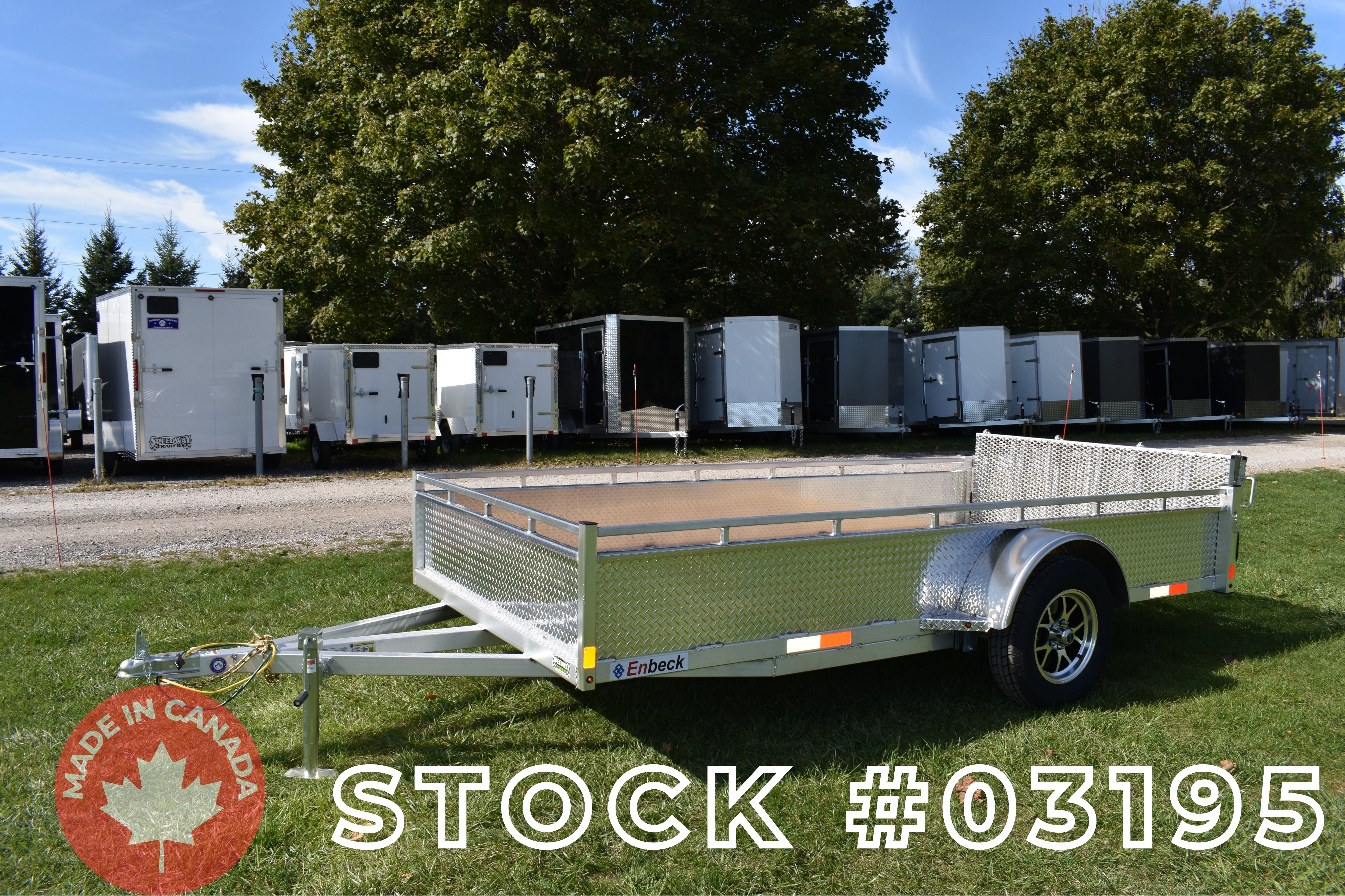 6' x 12' Enbeck Single Axle Aluminum Utility Trailer w/ Aluminum Rims & Bifold Gate (2026)