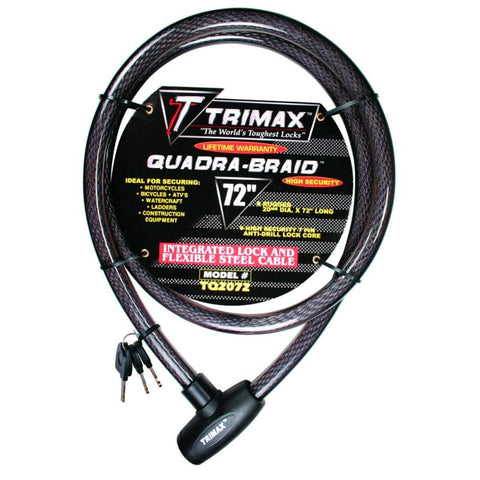 Trimax TQ2072 Trimaflex Integrated Keyed Cable Lock (72" Length x 20mm)