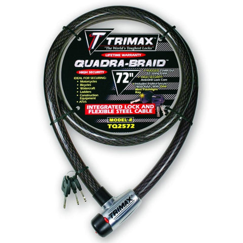 Trimax TQ2572 TRIMAFLEX 72" Long x 25 mm Integrated Keyed Cable Lock