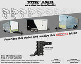 6' x 12' Continental Cargo V-Series Tandem Axle Steel Enclosed Cargo Trailer (2025)