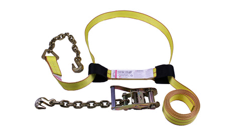 14 ft Adjustable Wheel Tie-Down with Chain Anchor with Grab Hook