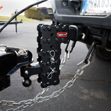 GEN-Y Phantom-X Hitch Solid Shank Adjustable Tow Hitch with Dual-Ball for 2.5" Receiver - 10" Drop - 16,000 LB Towing Capacity - 1,600 LB Tongue Weight