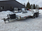 USED 7X16 MISKA GALVANIZED EQUIPMENT TRAILER (2019)