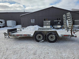 USED 7X16 MISKA GALVANIZED EQUIPMENT TRAILER (2019)