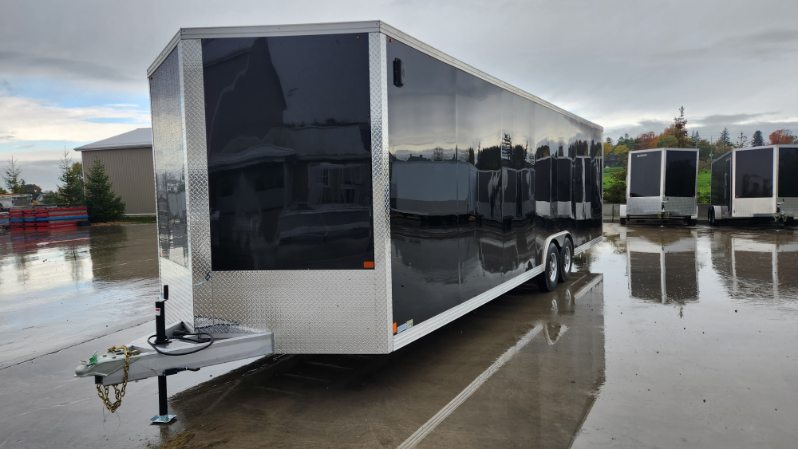 8.5' x 28' Enbeck Tandem Axle Aluminum Enclosed Car Hauler w/ 5200lb Axles & Beavertail (2026)