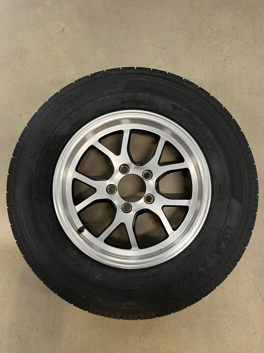 205/75R15 Aluminum Rim & Radial Tire Assembly - 5 Lug – Speedway Trailers