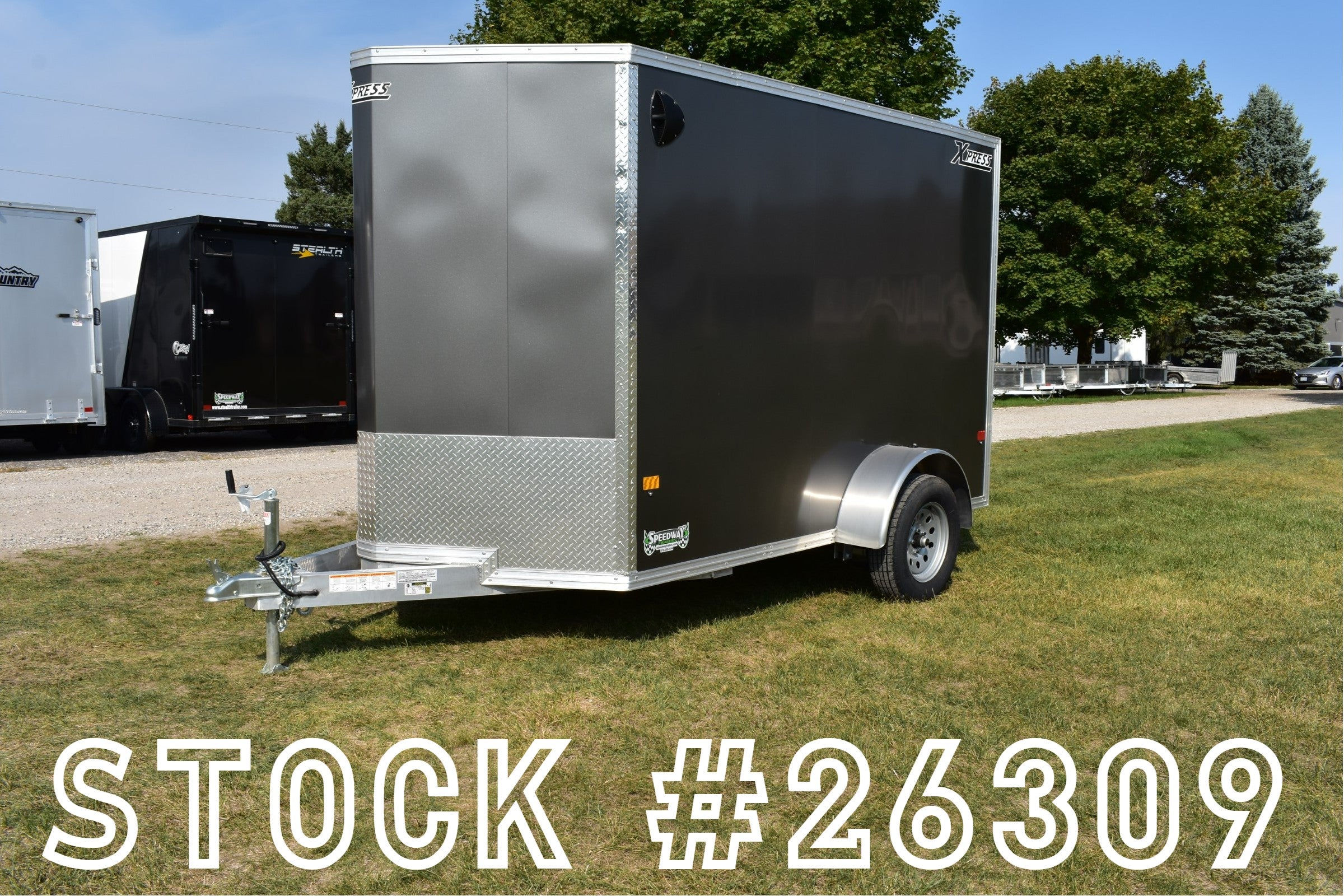 6' x 10' Alcom Express Single Axle Enclosed Cargo Trailer Speedway Trailers Guelph Cambridge Kitchener Ontario Canada