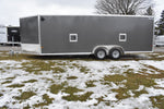 7' x 22' Alcom Xpress Enclosed Aluminum Drive-Through Snowmobile Trailer Speedway Trailers Guelph Cambridge Kitchener Ontario Canada