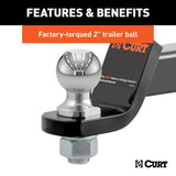 Curt Loaded Ball Mount / 2 Inch Ball / 7.5K / 2 Inch Drop / 2 Inch Shank - Speedway Trailers Guelph Cambridge Kitchener Ontario Canada