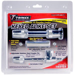 Trimax Keyed-Alike Universal Receiver & Coupler Lock Set - Fits 7/8", 2 1/2" & 3 1/2" Couplers / 1/2" Receiver Lock & 5/8" Adjustable Sleeve - Speedway Trailers Guelph Cambridge Kitchener Ontario Canada