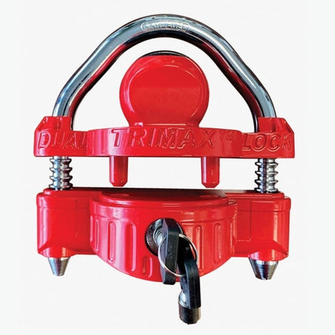 Trimax Universal Dual Purpose Narrow Body Coupler Lock - 1/2" Steel Shackle / Fits 1/7/8", 2" & 2 5/16" Couplers - Speedway Trailers Guelph Cambridge Kitchener Ontario Canada